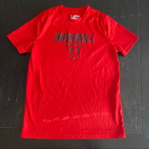 Red Under Armour Shirt- Boys M